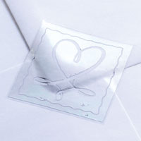 silver heart envelope seals