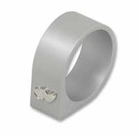 Silver heart napkin ring