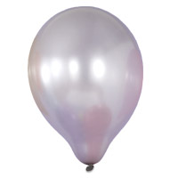 Confetti silver latex balloons - 25 pack