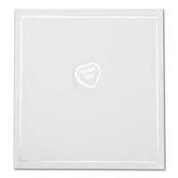 Confetti Silver love hearts thank you card (x10)
