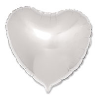 Confetti silver micro foil heart balloon
