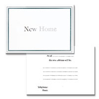 Confetti silver new home cards
