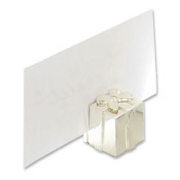 Confetti silver parcel place card holder set
