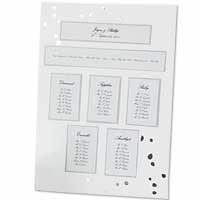 Confetti silver petals table planner