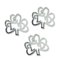 Confetti silver shamrock metallic personalised confetti