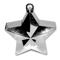 Silver star balloon weight