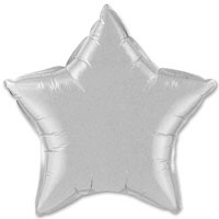 Confetti Silver Star foil balloon 20