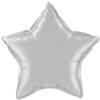 Silver Star foil balloon 20