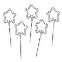 Confetti silver star sparklers