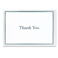 Confetti silver thank you cards
