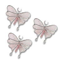 small pink wire butterflies