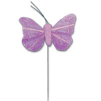 Confetti small purple glitter butterfly pack of 24