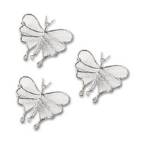 small silver wire butterflies