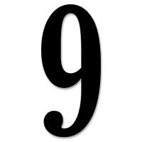 Confetti Table card numbers - 9