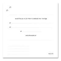 Confetti two-hole wedding invitation - contemporary