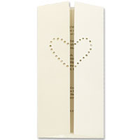 Confetti white DL wardrobe fold outer jacket W104 x H210mm folded. Pack of 10