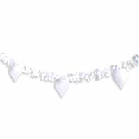 Confetti White flowers and hearts garland