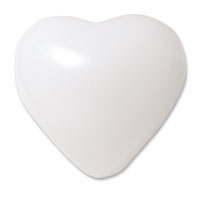 Confetti white heart balloon x 50
