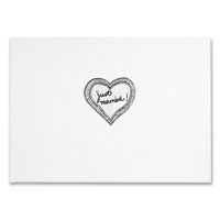 White just married heart guest book