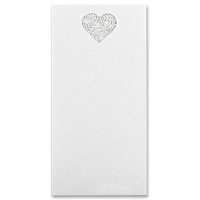 White lasercut DL grace heart insert pk of 10
