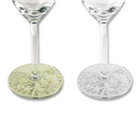 White/light sage enchanted garden glass stem place card pk of 10