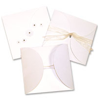 Confetti white lily pad outer jacket W145 x H145mm folded. Pack of 10