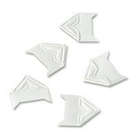 Confetti white photo corners