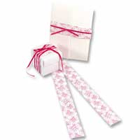Confetti White pink butterfly wraps pk of 10