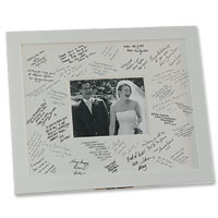 white signing frame