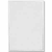 White/silver printable A5 foil border cards W148 x H210mm pk of 10