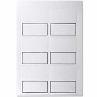 Confetti White/silver printable foil border place cards W90 x H45mm folded pk of 60