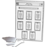 Confetti White silver table planner kit