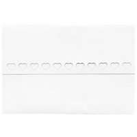 Wht A6 heart edge outer pocket pk of 10