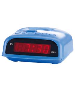 Constant Blue LED Alarm Clock