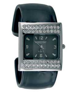 constant Ladies Black Bangle Watch