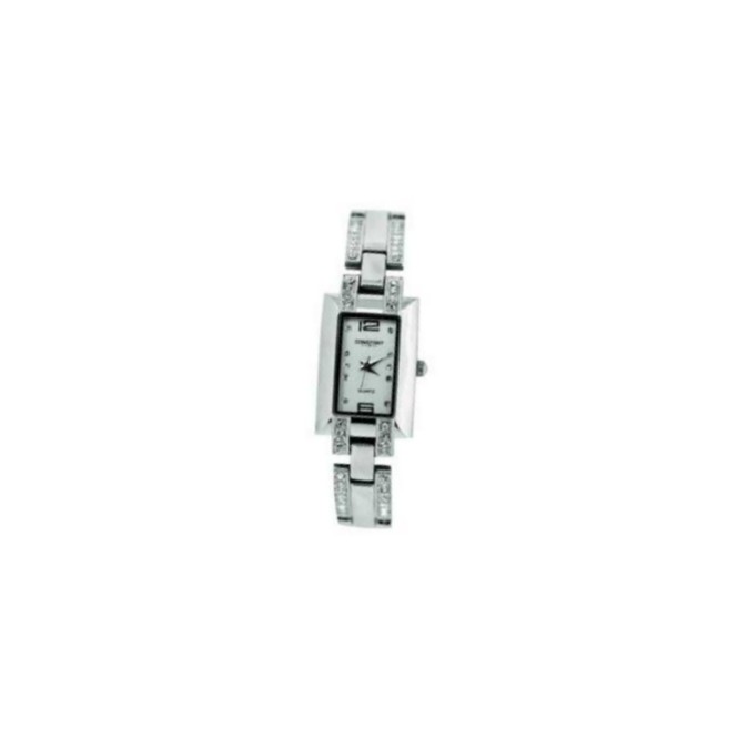 Constant Ladies Rectangular Dial Silver Bracelet