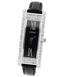 constant Ladies Stone Set Rectangular Dial Bracelet Watch