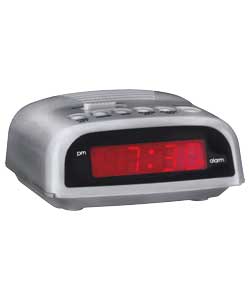 Constant Silver LED Alarm Clock