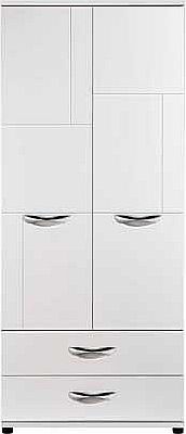 Contempo 2 Door 2 Drawer Wardrobe - White