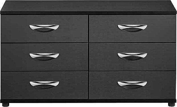 Contempo 3 3 Drawer Chest - Black