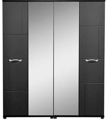 Contempo 4 Door Wardrobe - Black