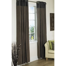 Contemporary Canberra Eyelet Curtain Lined Leatherette/Faux