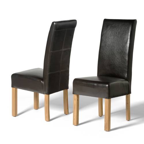 Contemporary  Oak Range Contemporary Oak Chair Full Leather 303.237
