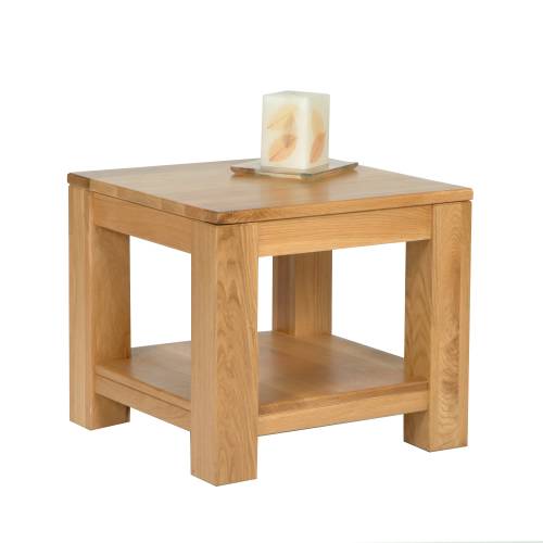 contemporary oak side table