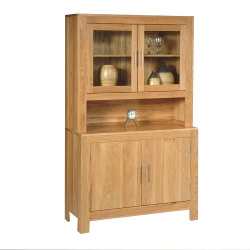 Contemporary Oak Range Contemporary Oak Sideboard with Glass Top 303.247