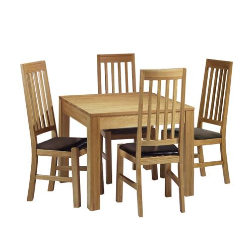 Contemporary Oak Square Dining Set 303.343
