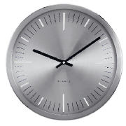 Contemporary Silver effect wall clock