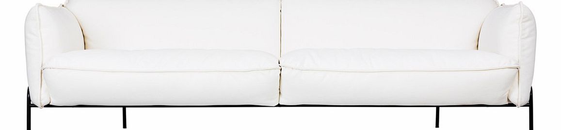 Continental 3 Seater Sofa - White