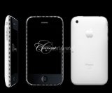 Continental Mobiles Continental Apple iPhone 3G Unlocked White 16GB VS1 Black and White Diamond Encrusted Luxury Mobile 