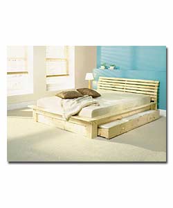 Continental Solid Pine King Size Bed/Comfort Sprung/1 Drw